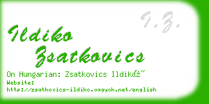 ildiko zsatkovics business card